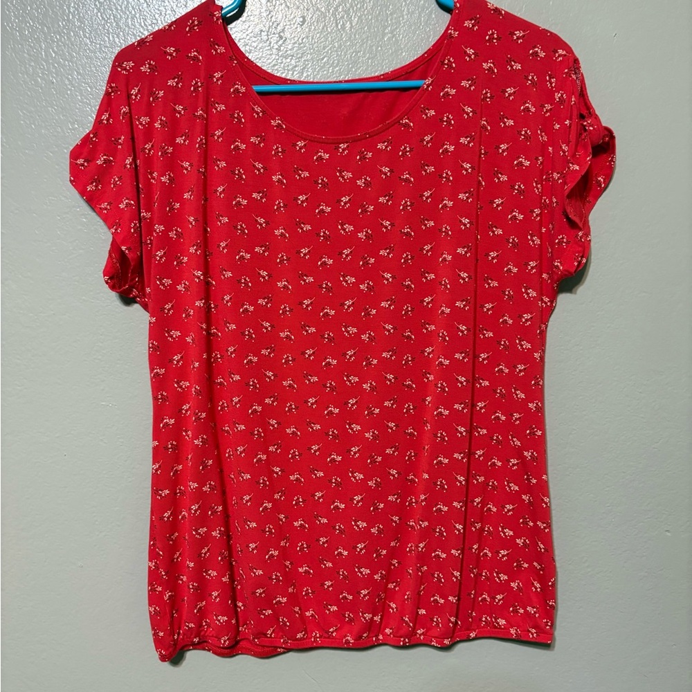 2‎ LASCANA Floral Women's Short Sleeve, Elastic waist Tops size 8/10